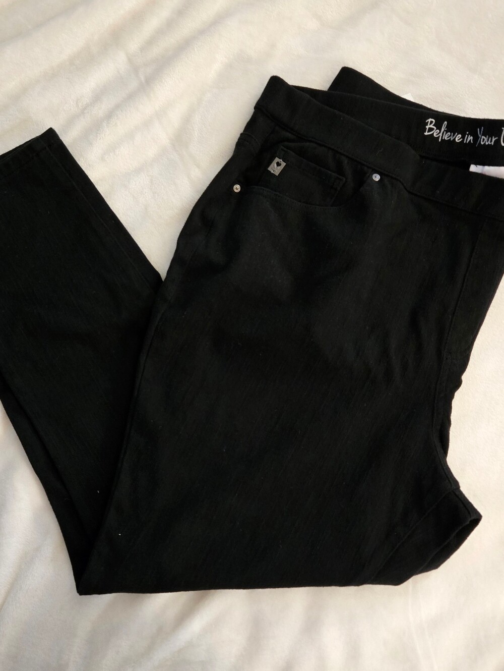 Belle by Kim Gravel Deep Black Skinny Jeggings